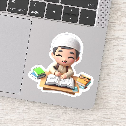 Zurück zur Schule Niedlich islamisch Motivierend f Aufkleber (Detail)