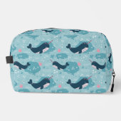 Zurück zur Schule - Niedlicher Narwal Personalisie Waschbeutel (Vorderseite)