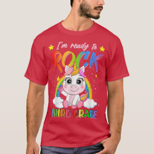 Zurück zur Schule Niedliches Einhorn bereit, um de T-Shirt