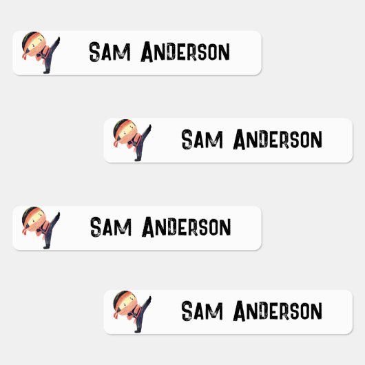 Zurück zur Schule Ninja Kinder Name Etiketten (Gruppe)