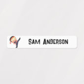 Zurück zur Schule Ninja Kinder Name Etiketten (Design 1)