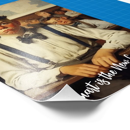 Zurück zur Schule Norman Rockwell Zeichnungen Stil Fotodruck (Ecke)