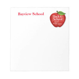 Zurück zur Schule Notizblock