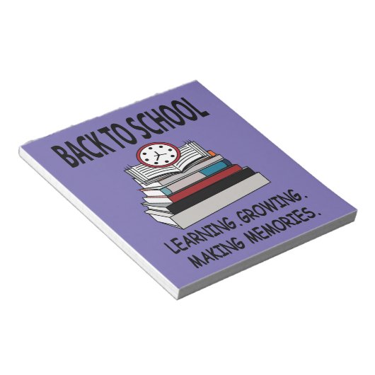 Zurück zur Schule Notizblock (angewinkelt)