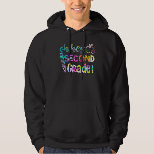 Zurück zur Schule Oh, Hey, zweite Gefärbte Krawatt Hoodie