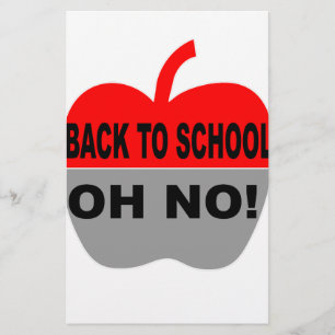 Zurück zur Schule Oh nein Briefpapier