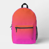 Zurück zur Schule Orange Pink Bedruckter Rucksack (Vorderseite)