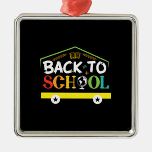 Zurück zur Schule Ornament Aus Metall