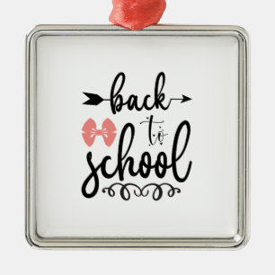 Zurück zur Schule Ornament Aus Metall