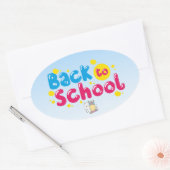 Zurück zur Schule Ovaler Aufkleber (Umschlag)