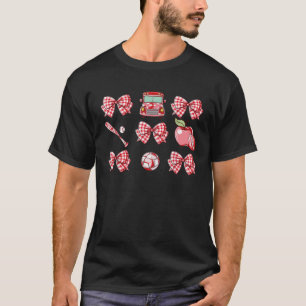 Zurück zur Schule P E Teacher Sport Coquette Bow F T-Shirt