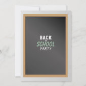 Zurück zur Schule Party Chalkboard Kinder Einladun Einladung (Rückseite)