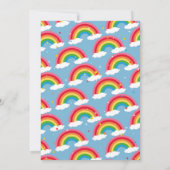 Zurück zur Schule Party Rainbow laden Einladung (Rückseite)