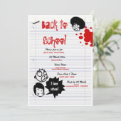 "Zurück zur Schule" Party "School Wiedersehen" Einladung (Stehend Vorderseite)