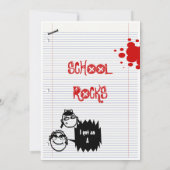 "Zurück zur Schule" Party "School Wiedersehen" Einladung (Rückseite)