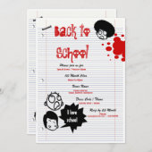 "Zurück zur Schule" Party "School Wiedersehen" Einladung (Vorne/Hinten)