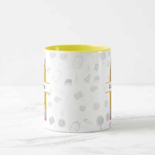 Zurück zur Schule | Pencils Custom Teacher Coffee Tasse (Zentrum)