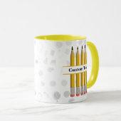Zurück zur Schule | Pencils Custom Teacher Coffee Tasse (VorderseiteRechts)
