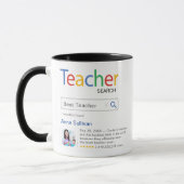 Zurück zur Schule | Personalisiert Teacher Kaffeez Tasse (Links)