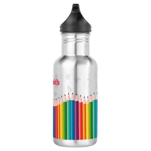 Zurück zur Schule | Personalisierter Lehrer Edelstahlflasche (Rechts)