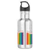 Zurück zur Schule | Personalisierter Lehrer Edelstahlflasche (Rückseite)