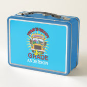 Zurück zur Schule - Personalisierter Name der drit Metall Brotdose (Rückseite)