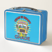 Zurück zur Schule - Personalisierter Name der drit Metall Brotdose (Vorderseite)