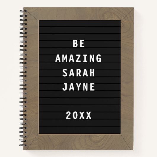 Zurück zur Schule Phantastischer Letterboard-Stude Notizblock (Vorderseite)