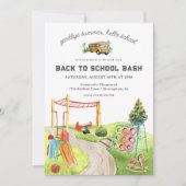 Zurück zur Schule | Playground Park Party Einladung (Vorderseite)