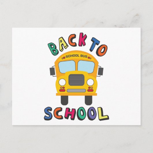 Zurück zur Schule Postkarte (Vorderseite)