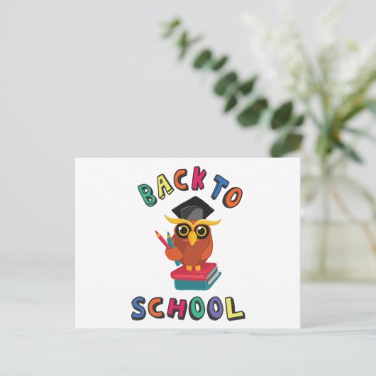 Zurück zur Schule Postkarte (Stehend Vorderseite)