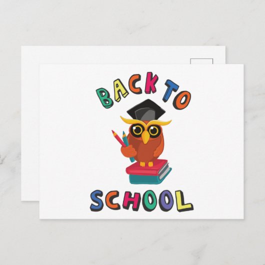 Zurück zur Schule Postkarte (Vorne/Hinten)