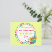 Zurück zur Schule Postkarte (Stehend Vorderseite)