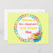 Zurück zur Schule Postkarte (Vorne/Hinten)