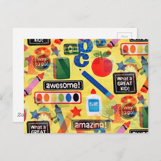 zurück zur Schule Postkarte (Vorne/Hinten)