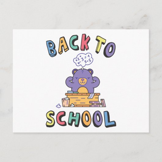 Zurück zur Schule Postkarte (Vorderseite)
