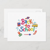 Zurück zur Schule Postkarte (Vorne/Hinten)