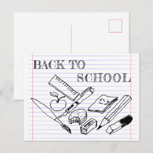 Zurück zur Schule Postkarte