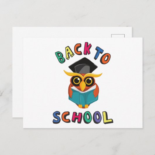 Zurück zur Schule Postkarte (Vorne/Hinten)