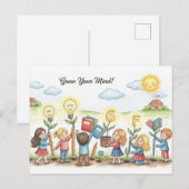 Zurück zur Schule Postkarte (Vorne/Hinten)