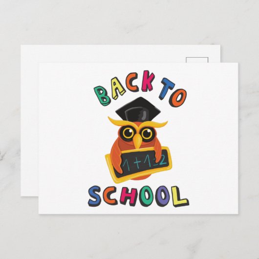 Zurück zur Schule Postkarte (Vorne/Hinten)