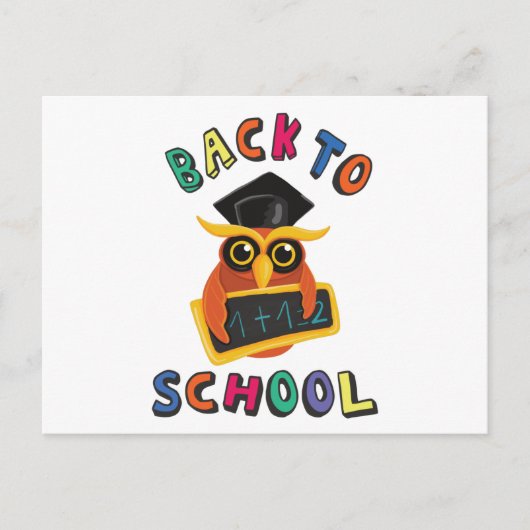 Zurück zur Schule Postkarte (Vorderseite)