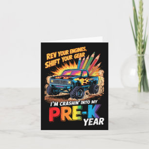 Zurück zur Schule Pre-k Preschool Monster Truck zu Karte