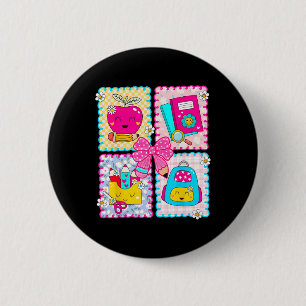 Zurück zur Schule Preppy Coquette Bleistift Schlei Button