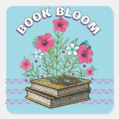 zurück zur Schule Quadratischer Aufkleber (Vorderseite)