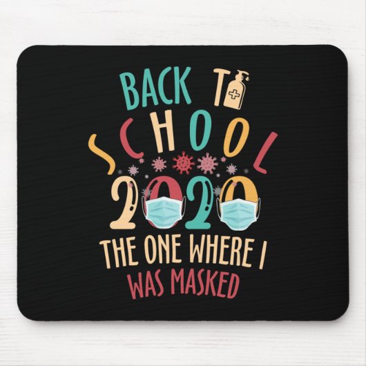 Zurück zur Schule Quarantäne von Zuhause 1 Mousepad (Vorne)