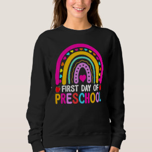 Zurück zur Schule Regenbogen Glücklicher erster Ta Sweatshirt