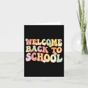 Zurück zur Schule Retro erster Schullehrertag Karte