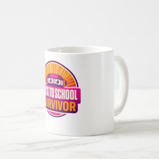 Zurück zur Schule Retro Schulbus Tasse (VorderseiteRechts)