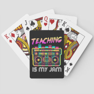 Zurück zur Schule Retro Unterrichten ist mein Ding Spielkarten